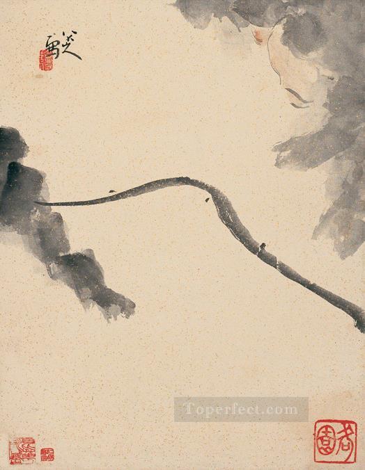 蓮の古い中国の墨油絵